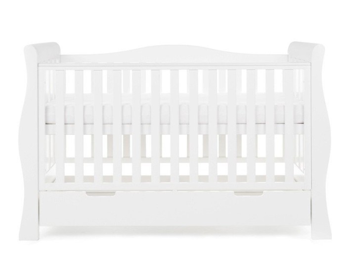Obaby Stamford Luxe Cot Bed - White
