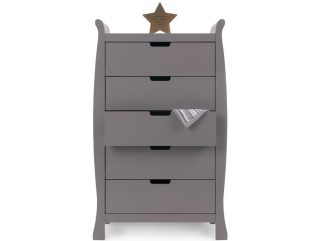 Obaby Stamford Tall Chest Of Drawers - Taupe Grey 2