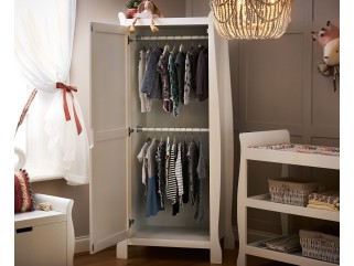 Obaby Stamford Single Wardrobe - White 2