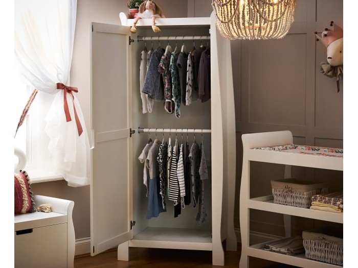 Obaby Stamford Single Wardrobe - White