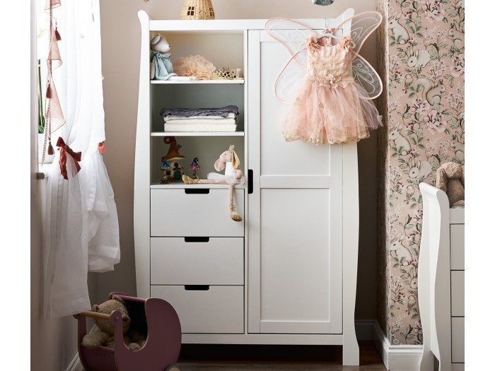 Obaby Stamford Double Wardrobe - White