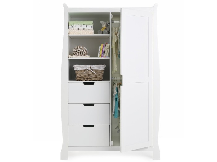 Obaby Stamford Double Wardrobe - White