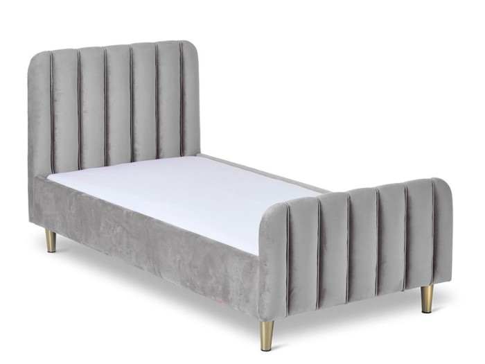 Obaby Gatsby Velvet Toddler Bed - Velvet Grey