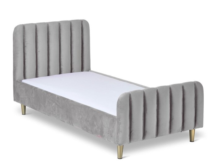 Obaby Gatsby Velvet Single Bed - Velvet Grey