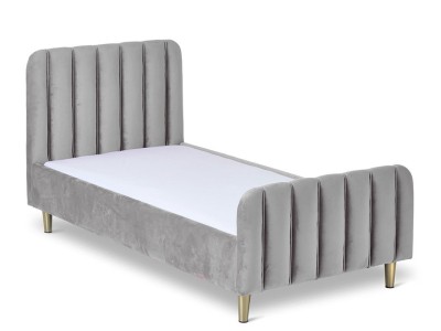 Obaby Gatsby Velvet Single Bed - Velvet Grey