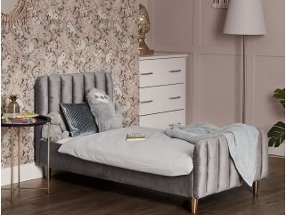 Obaby Gatsby Velvet Single Bed - Velvet Grey