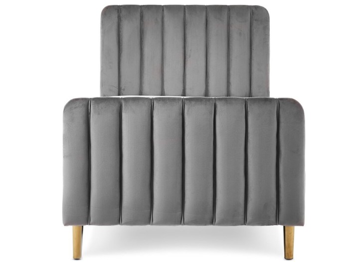 Obaby Gatsby Velvet Single Bed - Velvet Grey