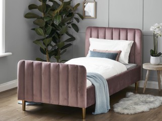 Obaby Gatsby Velvet Single Bed - Velvet Pink 2