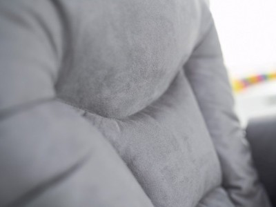 Obaby Reclining Glider Chair And Stool - White with Grey Cushion