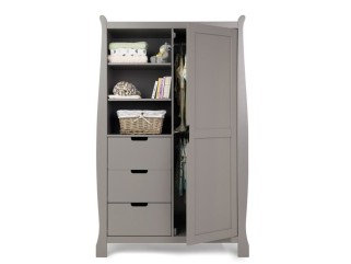 Obaby Stamford Double Wardrobe - Taupe Grey 2