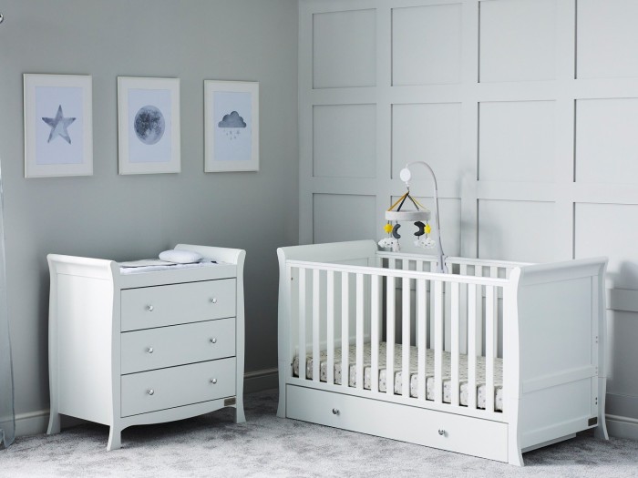 Ickle Bubba Snowdon Classic 2 PC Furniture Set - White
