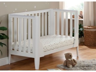 Babymore Iris mini Cot Bed – White
