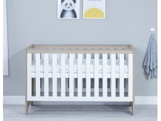 Babymore Veni Cot Bed – Oak White 2