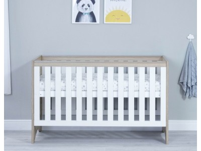 Babymore Veni Cot Bed – Oak White