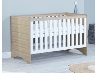 Babymore Veni Cot Bed – Oak White
