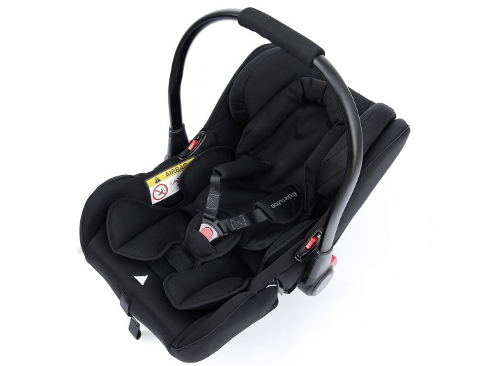 Ickle Bubba Galaxy Car Seat & Isofix Base with Black Hood - Black