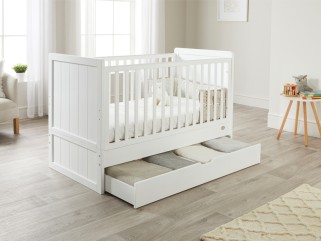 ABI cot bed | White cotbed | toddler bed | cotbed with drawer storage 2