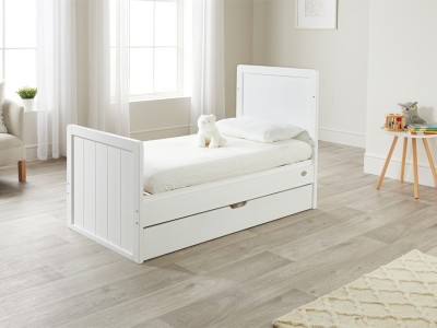 ABI cot bed | White cotbed | toddler bed | cotbed with drawer storage