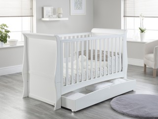 Lillian White Sleigh Cot / Toddler Bed 2