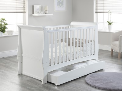 Lillian White Sleigh Cot / Toddler Bed