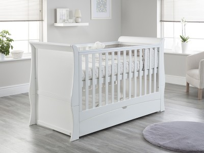 Lillian White Sleigh Cot / Toddler Bed