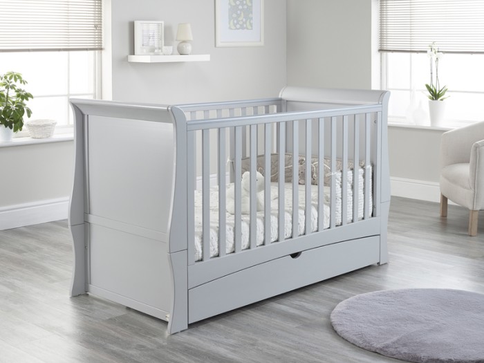 Lillian Grey Sleigh Cot Bed / Toddler Bed