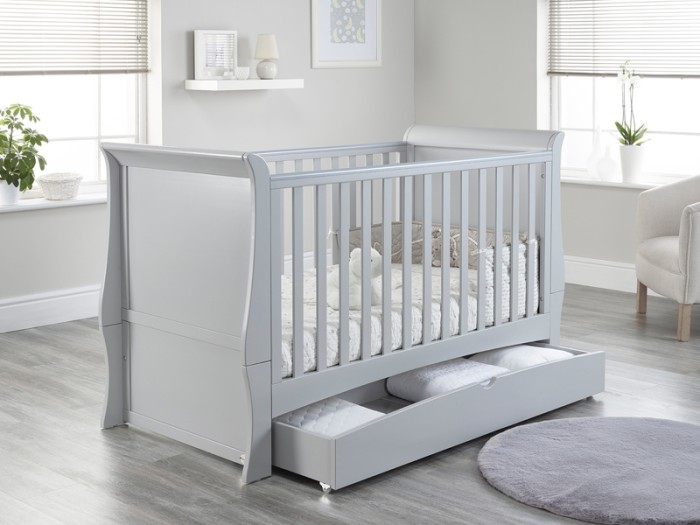 Lillian Grey Sleigh Cot Bed / Toddler Bed