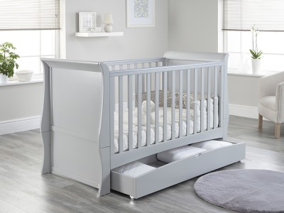 Lillian Grey Sleigh Cot Bed / Toddler Bed