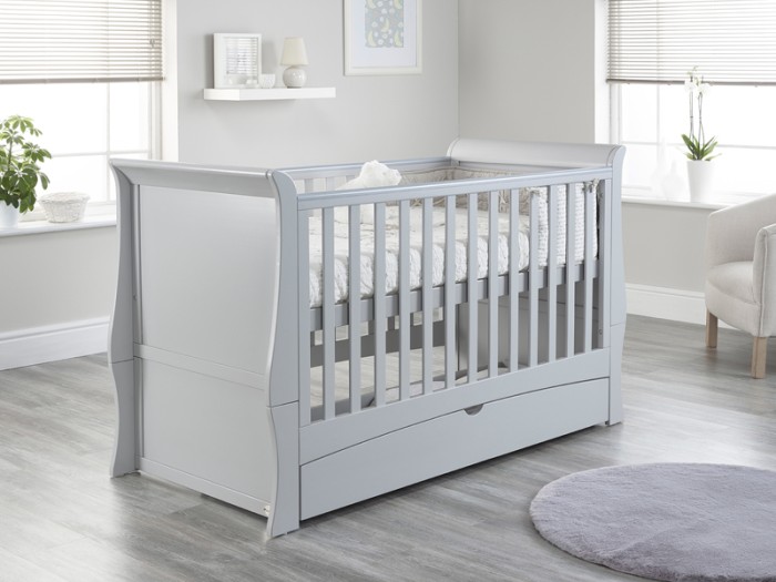 Lillian Grey Sleigh Cot Bed / Toddler Bed