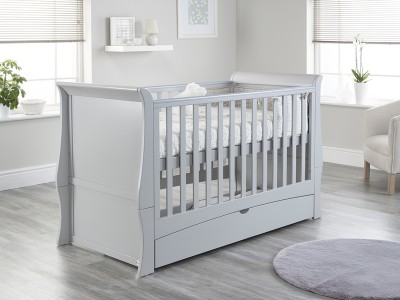 Lillian Grey Sleigh Cot Bed / Toddler Bed