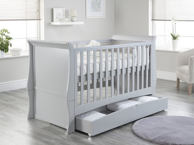 Lillian Grey Sleigh Cot Bed / Toddler Bed