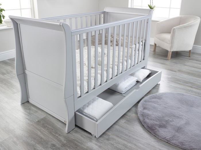Lillian Grey Sleigh Cot Bed / Toddler Bed