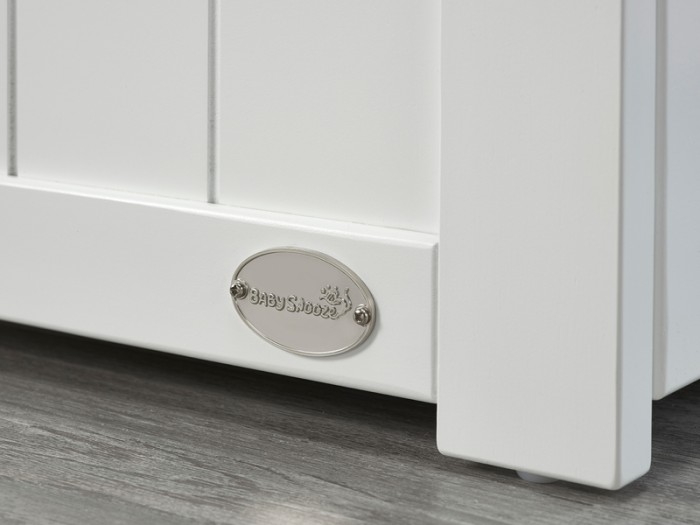 Jo Modern Cot Bed in White Converts to Toddler Bed Frame