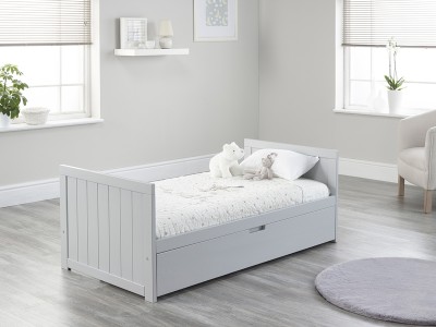 Jo Modern Cot Bed in Grey converts to Toddler Bed