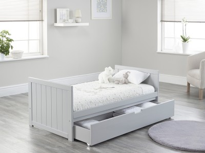 Jo Modern Cot Bed in Grey converts to Toddler Bed