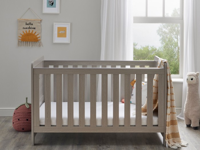 Babymore Caro Cot Bed - Grey Wash