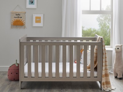 Babymore Caro Cot Bed - Grey Wash