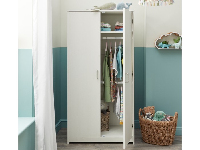 Babymore Caro Wardrobe - White Wash