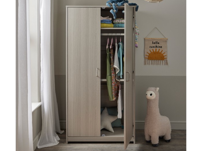 Babymore Caro Wardrobe - Grey Wash