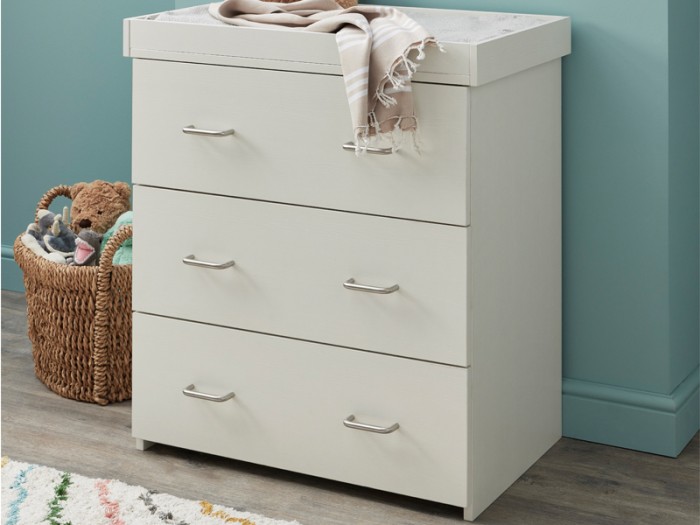 Babymore Caro Chest Changer - White Wash