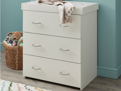 Babymore Caro Chest Changer - White Wash