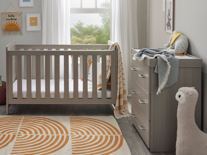 Babymore Caro 2 Piece Room Set - Grey Wash