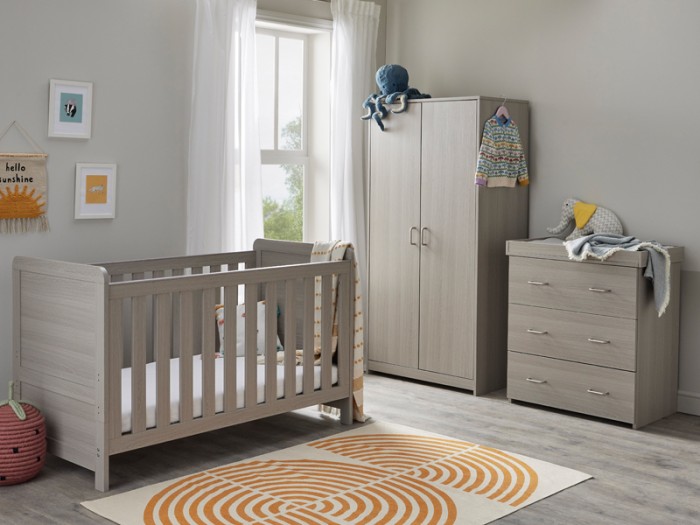 Babymore Caro 3 Piece Room Set - Grey Wash