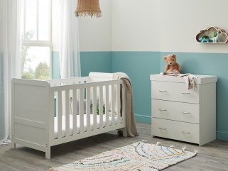 Babymore Caro 2 Piece Room Set - White Wash