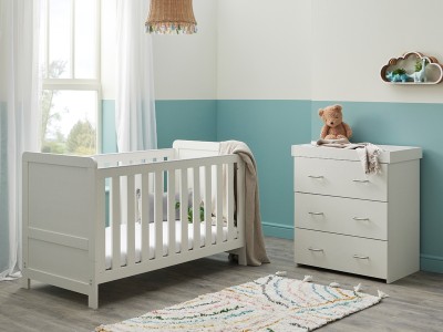 Babymore Caro 2 Piece Room Set - White Wash