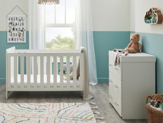Babymore Caro 2 Piece Room Set - White Wash 2