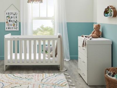 Babymore Caro 2 Piece Room Set - White Wash