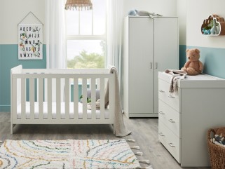 Babymore Caro 3 Piece Room Set - White Wash 2
