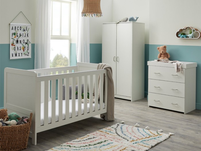 Babymore Caro 3 Piece Room Set - White Wash