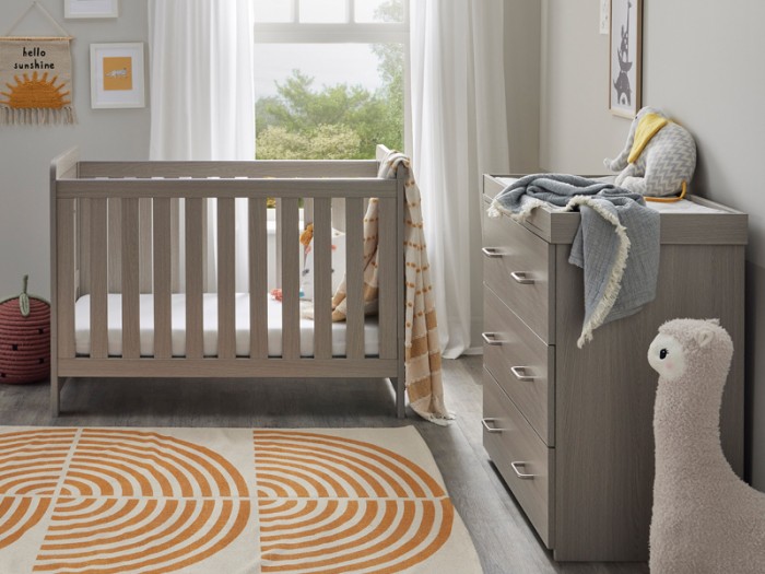 Babymore Caro Mini 2 Piece Room Set - Grey Wash